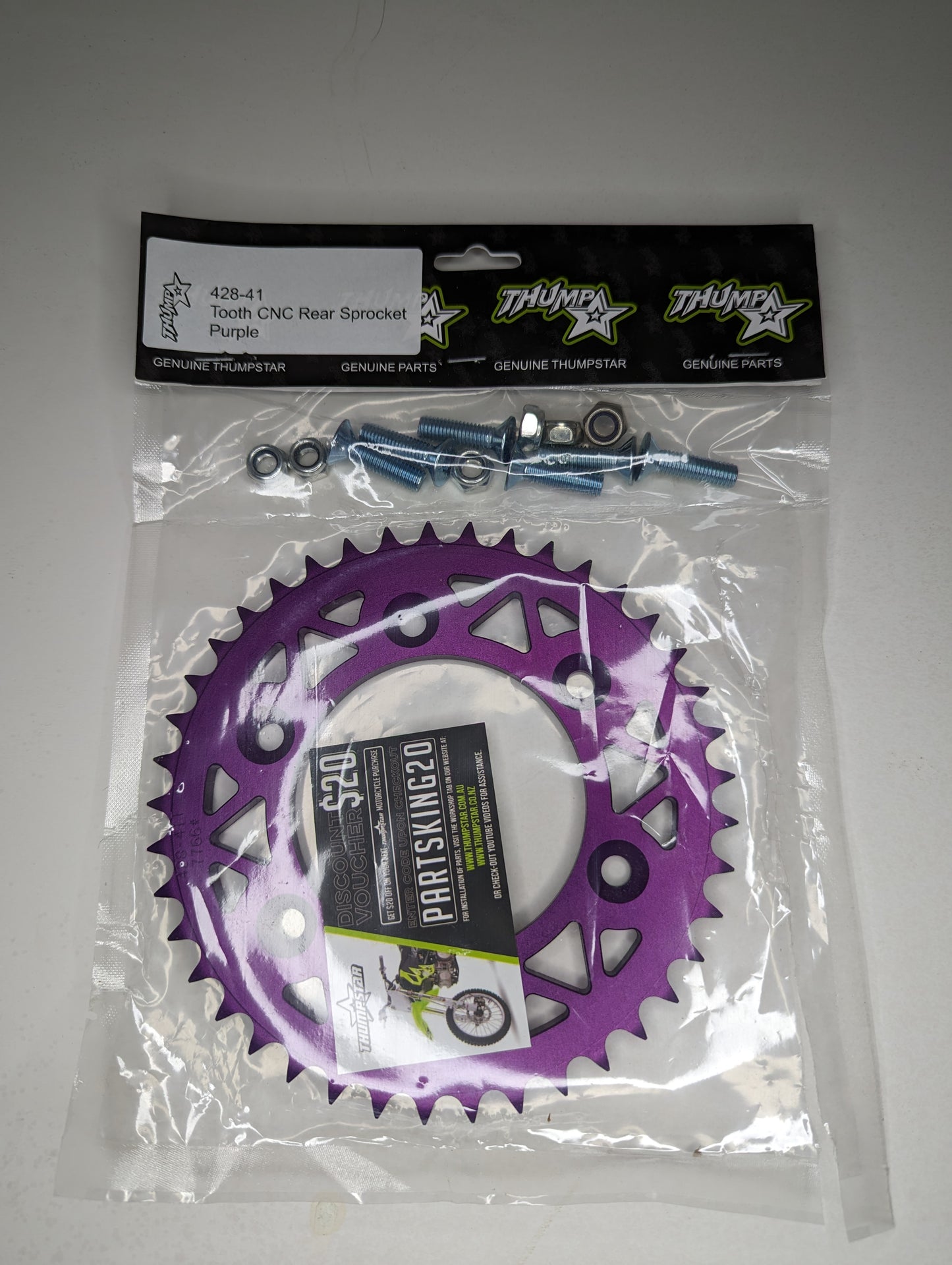 Pit bike 41T CNC rear sprocket V5 – precision-engineered drivetrain upgrade