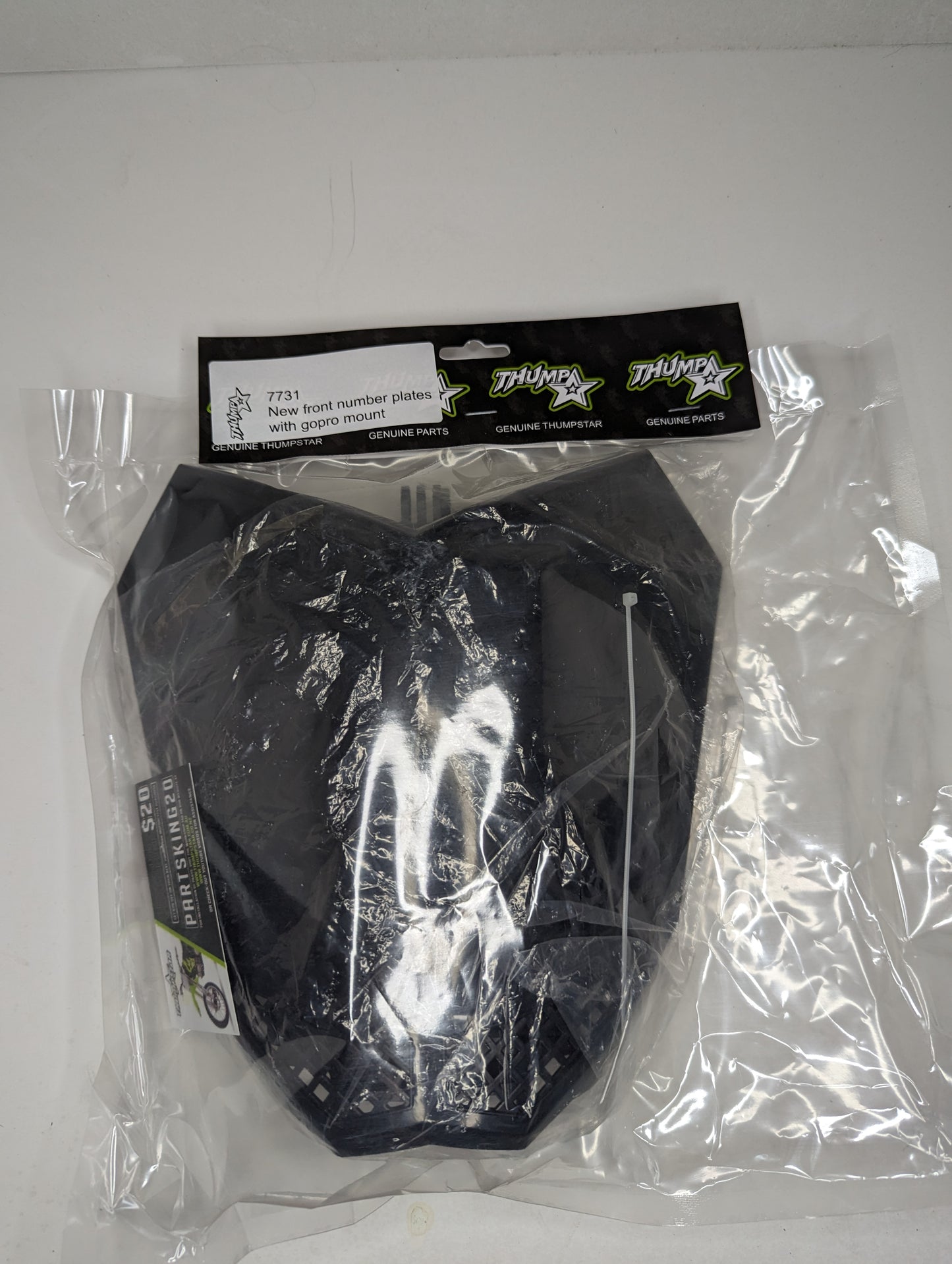 Thumpstar TS-7731/7724 Front Number Plate with GoPro Mount V5 Models TSK for dirt bikes and off-road motorcycles