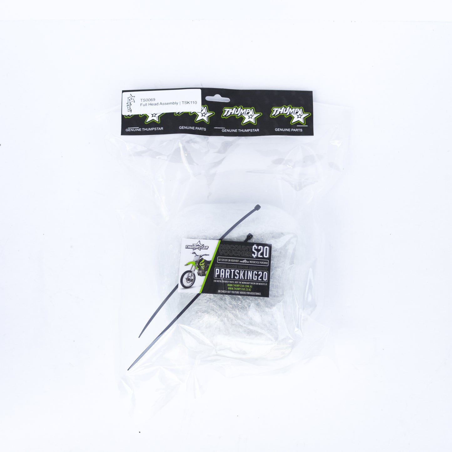 Thumpstar TSK110 TS0069 Full Head Assembly for dirt bikes and off-road motorcycles