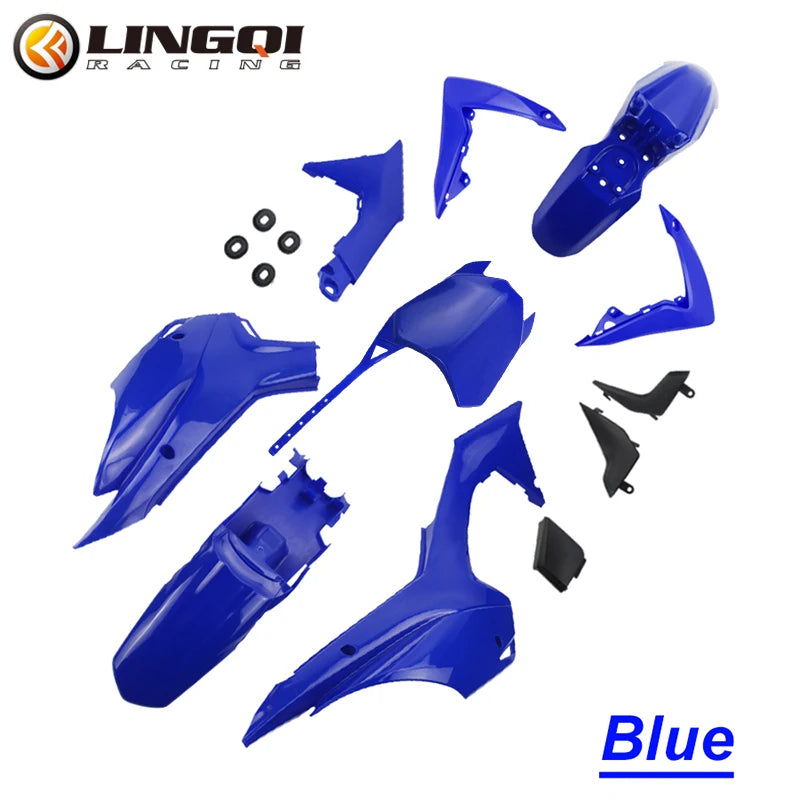 2013-2018 CRF110 plastic kit in blue TS-TDM-PLS010BLU – durable aftermarket body panels for pit bikes
