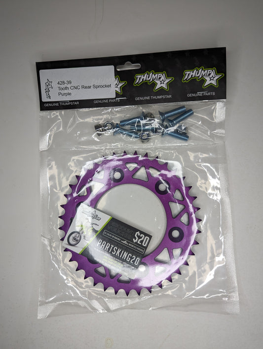 V5 39-tooth CNC rear sprocket – durable replacement for pit bikes and dirt bikes