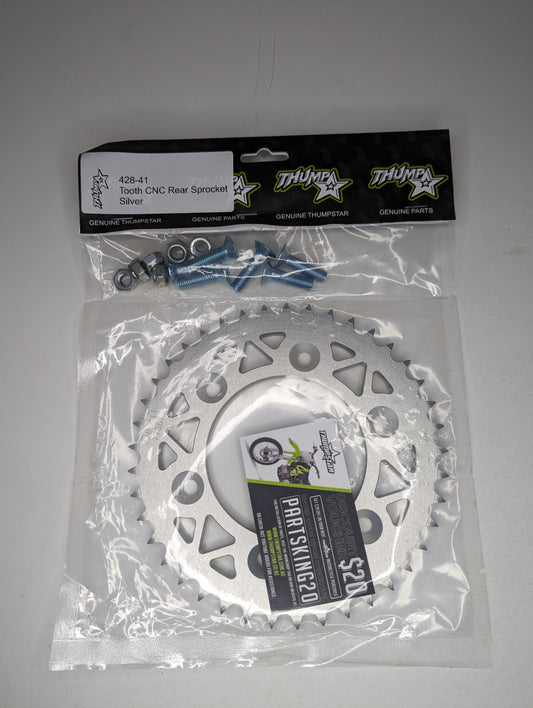 41T CNC rear sprocket V5 – precision-machined aftermarket pit bike and motocross drivetrain component