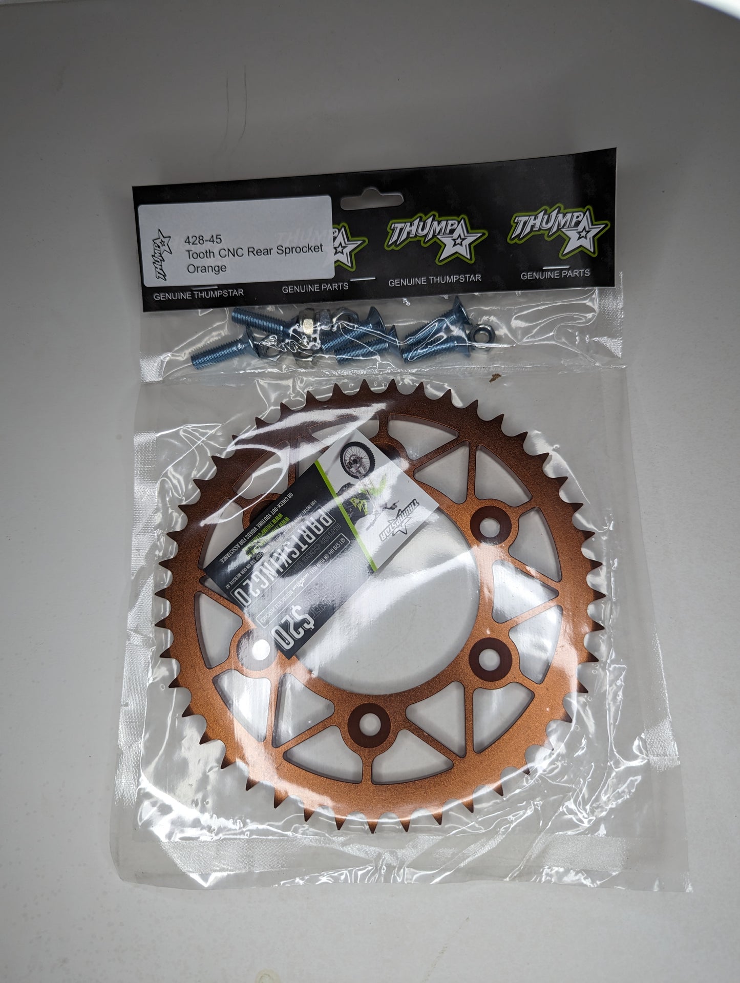 V5 45-tooth CNC rear sprocket – durable replacement for dirt bikes and pit bikes