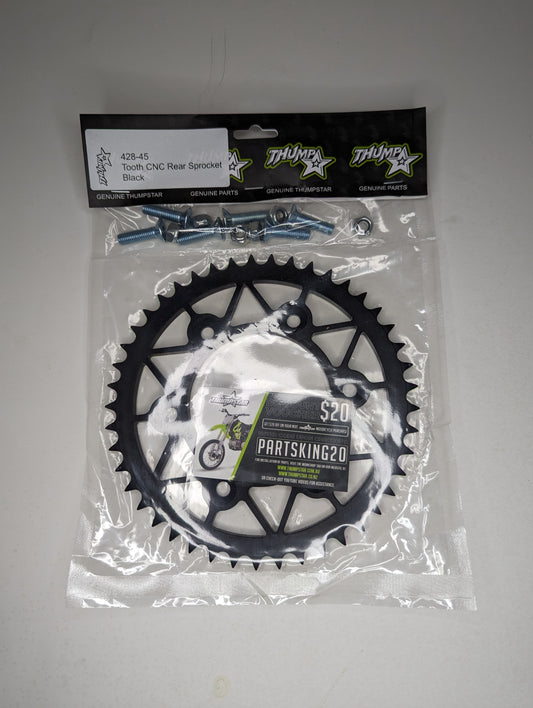 Aftermarket 45T CNC rear sprocket V5 – high-performance motocross and off-road bike part