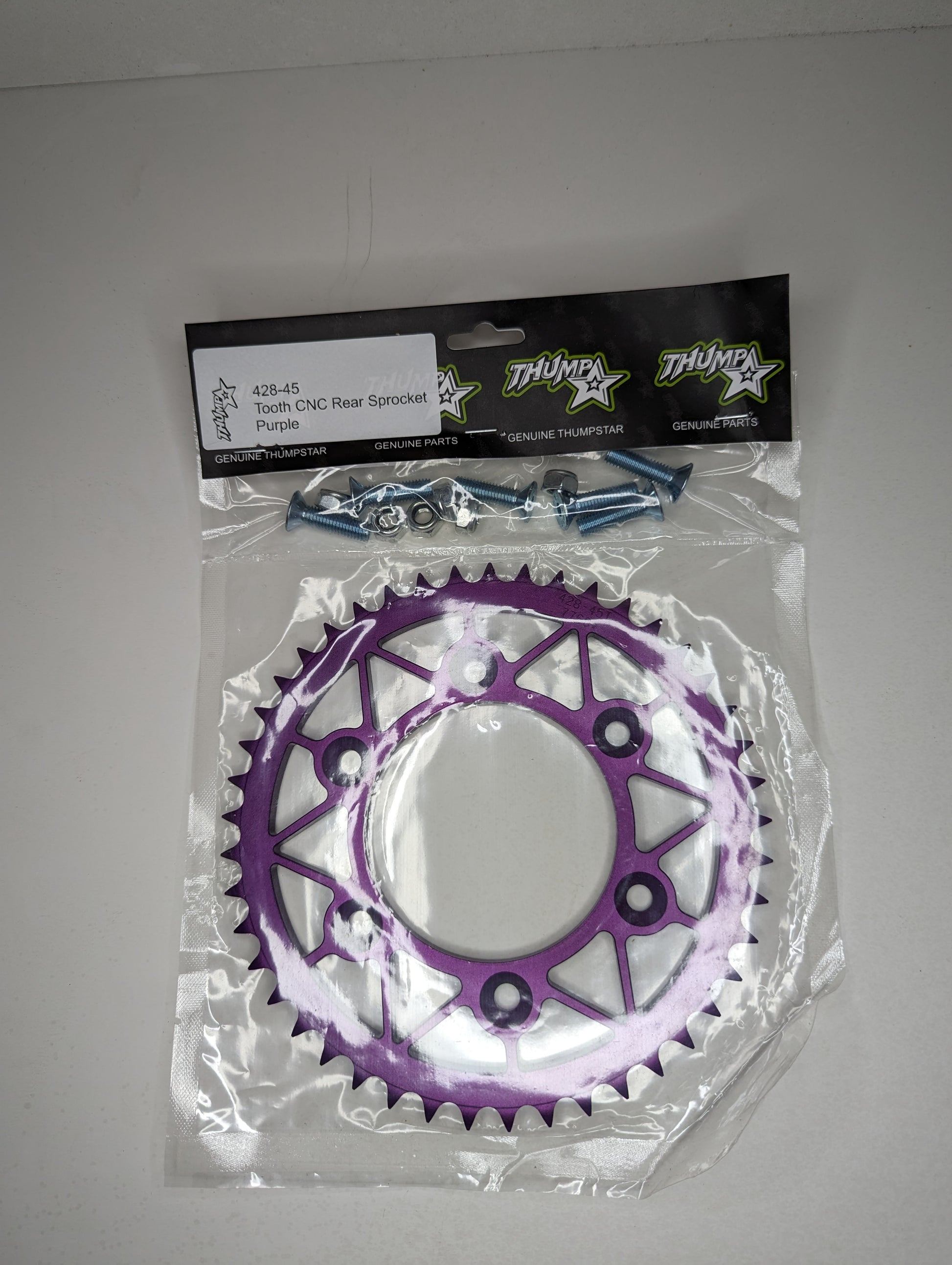 Pit bike 45T CNC rear sprocket V5 – precision-engineered drivetrain upgrade