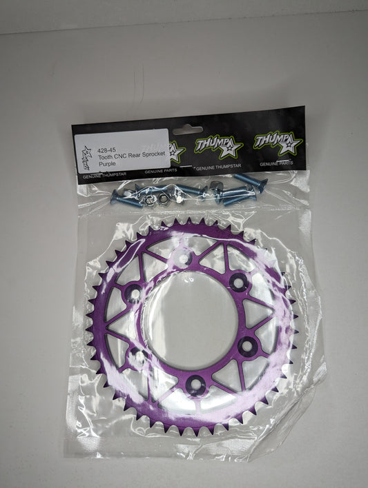 Pit bike 45T CNC rear sprocket V5 – precision-engineered drivetrain upgrade
