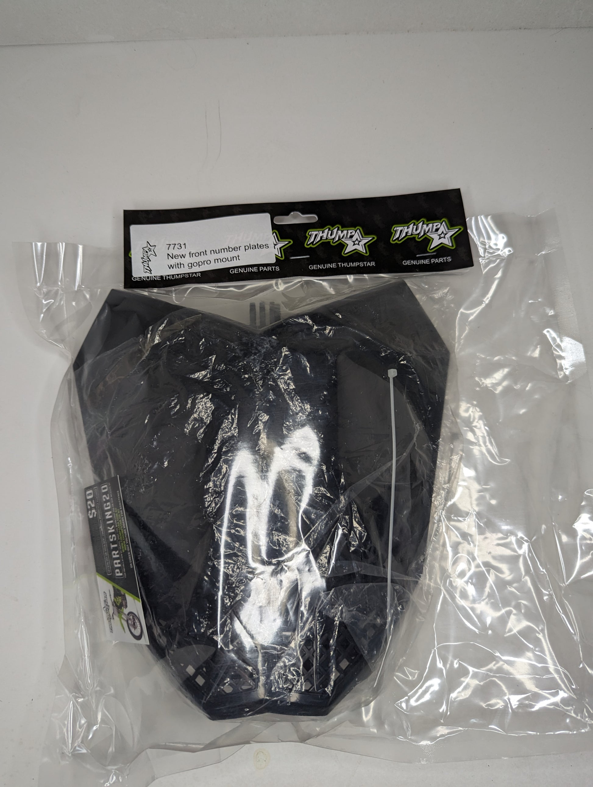 Thumpstar TS-7731/7724 Front Number Plate with GoPro Mount V5 Models TSK for dirt bikes and off-road motorcycles