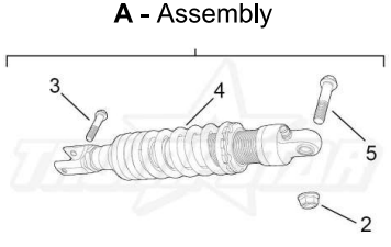 TSR 140: DNM FULLY ADJUSTABLE 350mm DHL REAR SHOCK