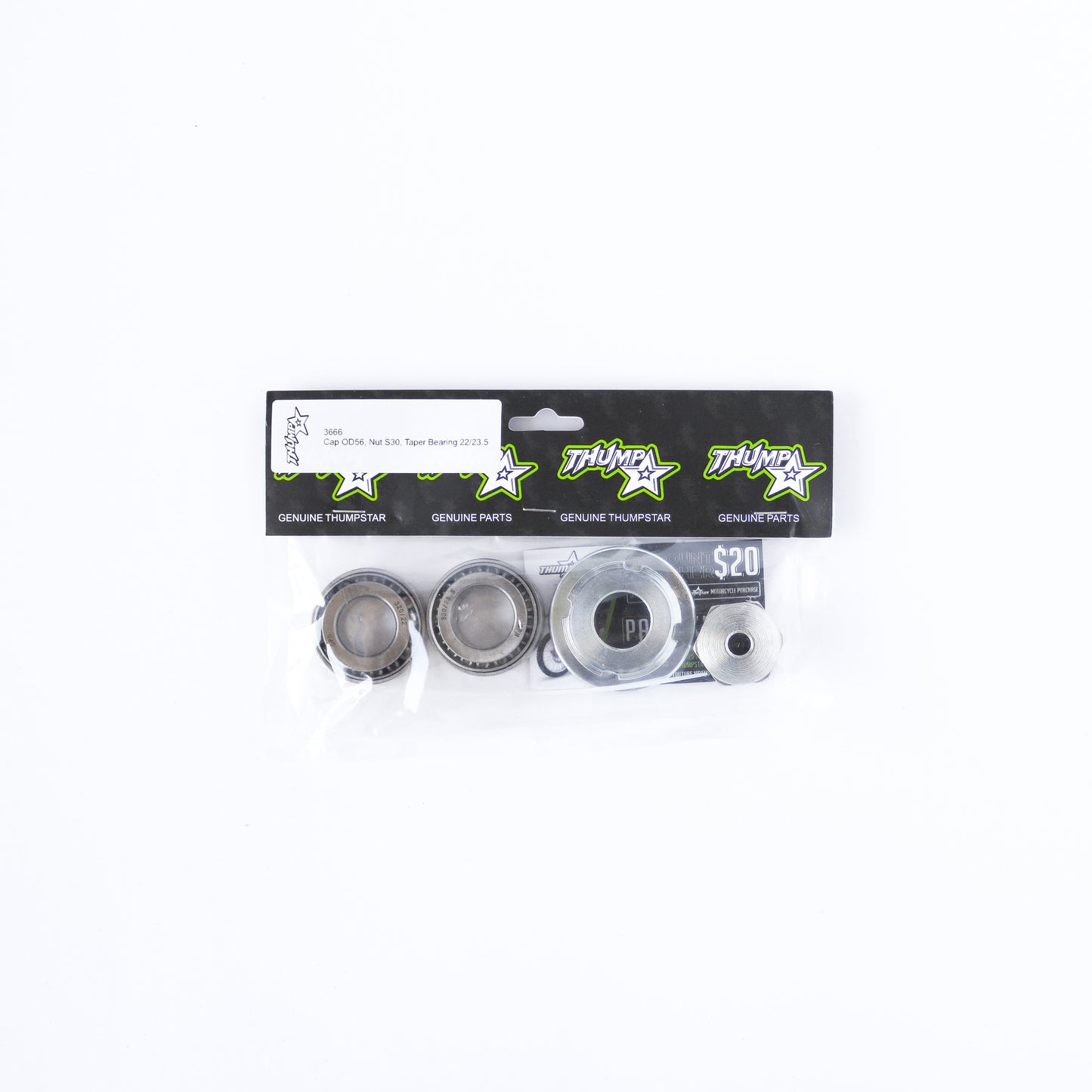 Thumpstar TS-3666 Cap OD56, Nut S30, Taper Bearing 22/23.5 for dirt bikes and off-road motorcycles