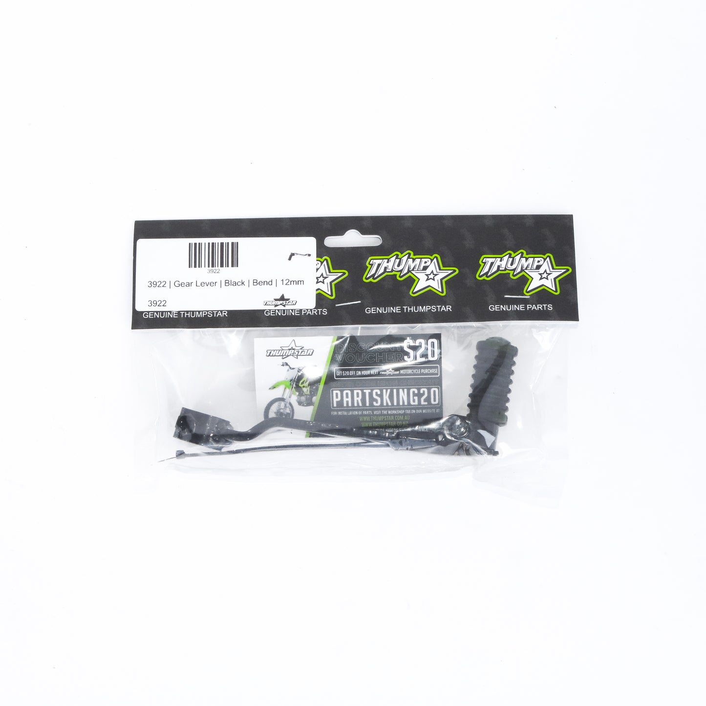 Thumpstar TS-3922B Gear Shifter Black for dirt bikes and off-road motorcycles