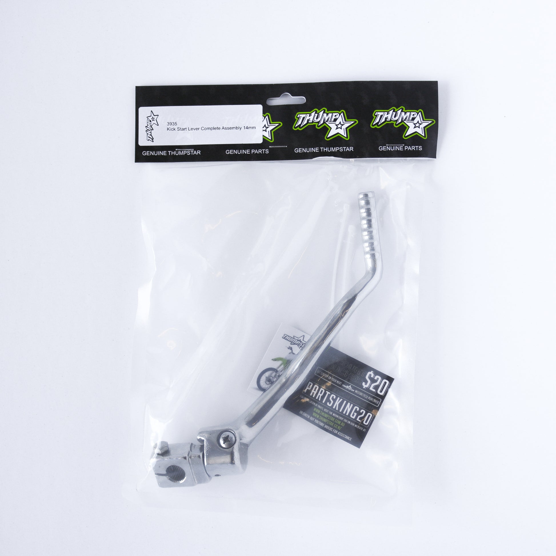 Thumpstar TS-3935 Kick Start Lever Complete Assembly 14mm for dirt bikes and off-road motorcycles