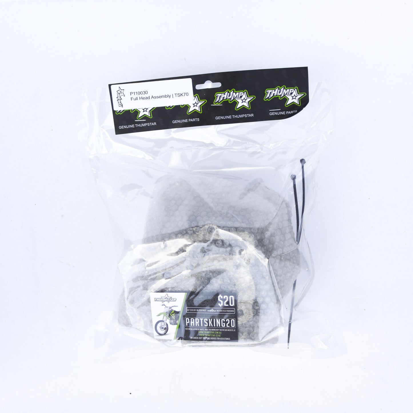 Thumpstar TSK70 TS-P110030 Full Head Assembly for dirt bikes and off-road motorcycles