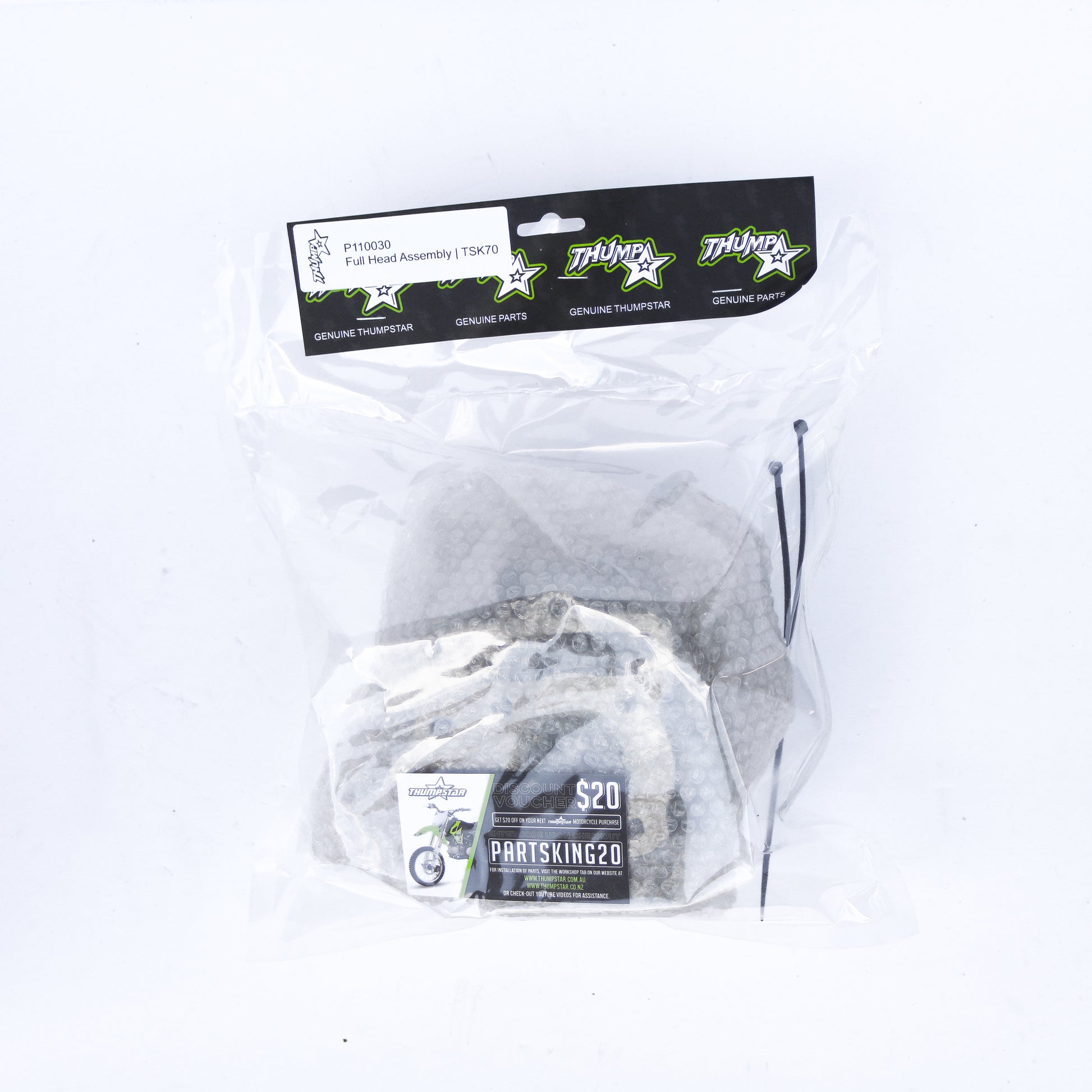 Thumpstar TSK70 TS-P110030 Full Head Assembly for dirt bikes and off-road motorcycles